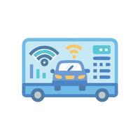 Smart Dashboard Vehicle Icon Design vector
