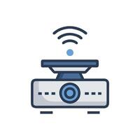 Smart Ceiling Projector Multimedia Icon vector