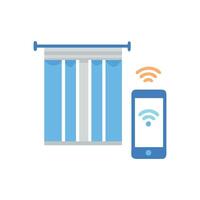 Smart Curtain Device Icon Design vector