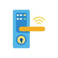Smart Door Handle Icon Design vector