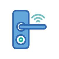 Door Handle Smart Security Icon vector