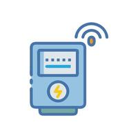 Smart Energy Meter Device Icon Design vector