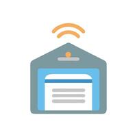 Smart Garage Opener Device Icon vector
