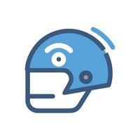 Smart Helmet Device Icon Design vector