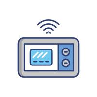 Smart HVAC Controller Temperature Icon vector