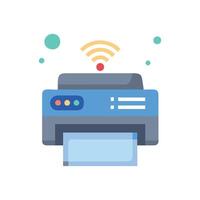 Smart Label Printing Device Icon Design vector