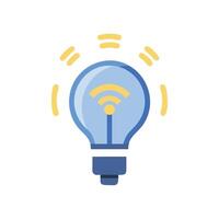 Smart Light Bulb Device Icon Design vector