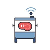 Smart Smokeless Meat Device Icon Design vector