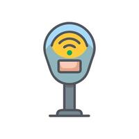 Smart Parking Meter Device Icon Design vector