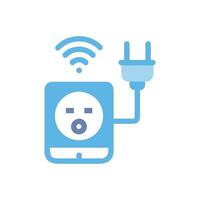 Smart Plug Power Control Icon vector