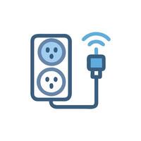 Smart Plug Device Icon Design vector