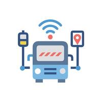 Smart Public Transport System Icon vector
