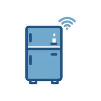 Smart Refrigerator Device Icon Design vector