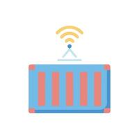 Smart Shipping Container Icon Design vector