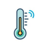 Smart Thermometer Device Icon Design vector