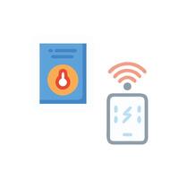 Smart Thermostat Device Icon Design vector