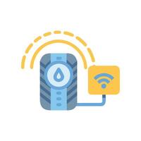 Smart Monitoring Device for Tire Pressure Icon vector
