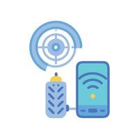 Tire Pressure Monitor Smart Icon vector