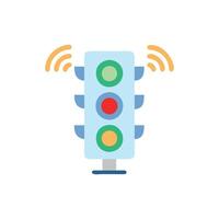 Smart Traffic Light Device Icon Design vector