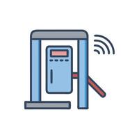 Smart Turnstile Device Icon Design vector