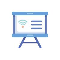 Smart Whiteboard Digital Display Icon vector