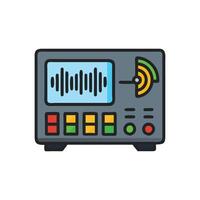 Modern Spectrum Analyzer Icon Design vector
