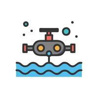 Advanced Underwater Drone Icon Design vector