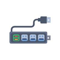 Stylish USB Hub Icon for Users vector