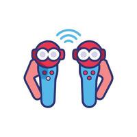 Modern VR Controllers Icon vector
