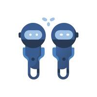 Stylish VR Controllers Icon for Use vector