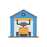 Stylish Warehouse Robot Icon vector