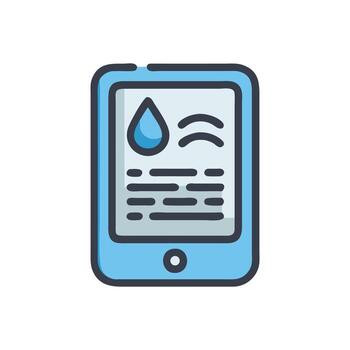 Waterproof EReader Icon for Use vector