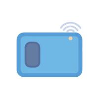 a blue phone with a wifi symbol on it vector