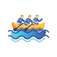 Whitewater Rafting Icon for Thrilling Expeditions vector