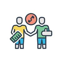 Dynamic Athlete Sponsorship Icon vector