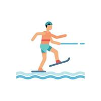 Dynamic Barefoot Skiing Icon vector
