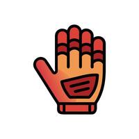 Dynamic Baseball Catcher Glove Icon vector
