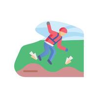 Exciting Base Jumping Icon Design vector