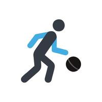 Dynamic Basketball Dribble Icon Design vector