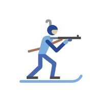 Biathlon Sports Icon Design vector