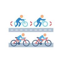Dynamic Bicycle Race Icon Design vector