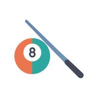 Billiards Cue and Ball Icon vector