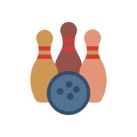 Bowling Ball and Pins Icon vector