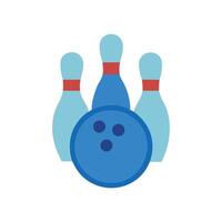 Dynamic Bowling Ball and Pins Icon vector
