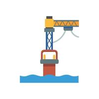 Bungee Jump Platform Icon Design vector