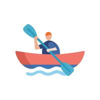 Dynamic Canoeing Icon Design vector