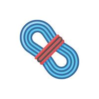Dynamic Climbing Rope Icon Design vector