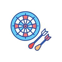 Exciting Dartboard and Darts Icon vector