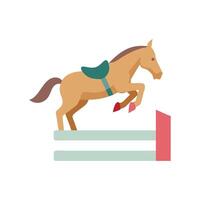 Dynamic Equestrian Show Jumping Icon vector
