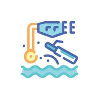 Creative Free Diving Icon for Aquatic Projects vector